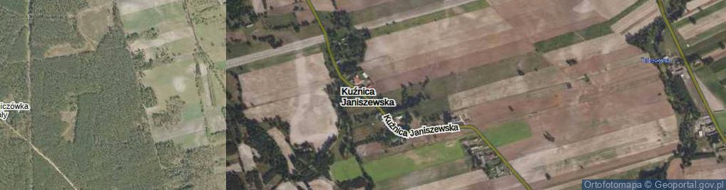 Zdjęcie satelitarne Kuźnica Janiszewska ul.